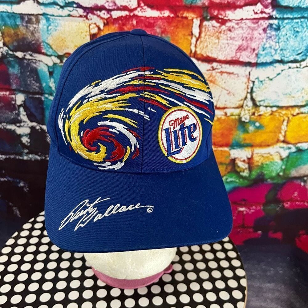 Rusty Wallace Miller Lite Chase Authentics Nascar Embroidered Hat Cap Adjustable